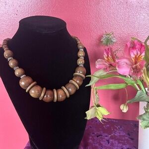 Wooden Beaded Necklace